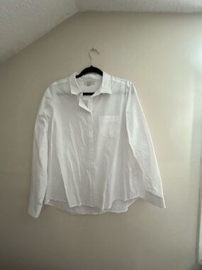 Women's On 34th White Button Down; Size Large